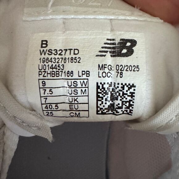 New Balance 327 Women’s Sneakers 9 White Beige Gum - Picture 9 of 9